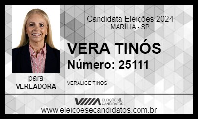 Candidato VERA TINÓS 2024 - MARÍLIA - Eleições