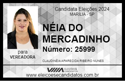 Candidato NÉIA DO MERCADINHO 2024 - MARÍLIA - Eleições