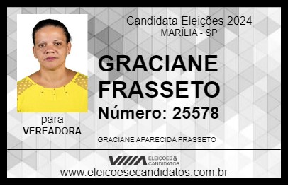 Candidato GRACIANE FRASSETO 2024 - MARÍLIA - Eleições