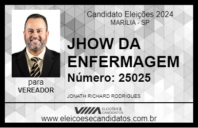 Candidato JHOW DA ENFERMAGEM 2024 - MARÍLIA - Eleições