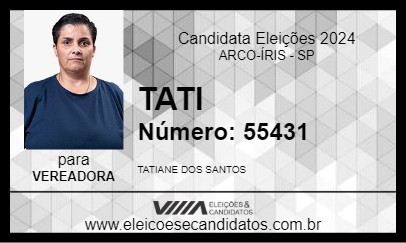 Candidato TATI 2024 - ARCO-ÍRIS - Eleições