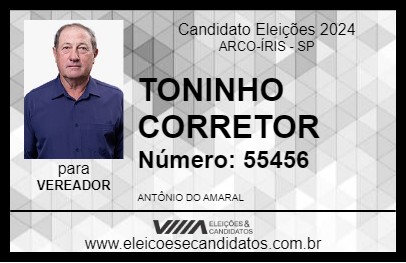 Candidato TONINHO CORRETOR 2024 - ARCO-ÍRIS - Eleições