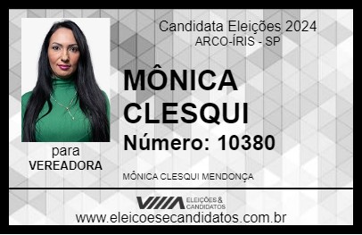 Candidato MÔNICA CLESQUI 2024 - ARCO-ÍRIS - Eleições