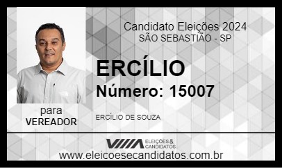 Candidato ERCÍLIO 2024 - SÃO SEBASTIÃO - Eleições