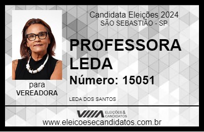 Candidato PROFESSORA LEDA 2024 - SÃO SEBASTIÃO - Eleições