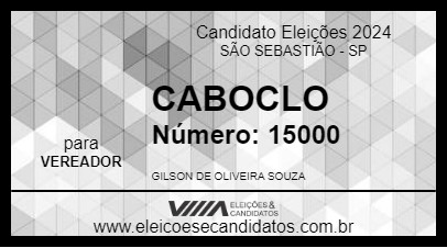 Candidato CABOCLO 2024 - SÃO SEBASTIÃO - Eleições