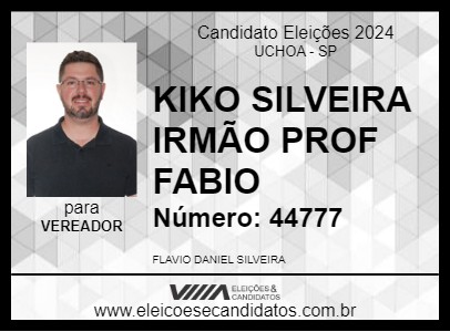 Candidato KIKO SILVEIRA IRMÃO PROF FABIO 2024 - UCHOA - Eleições