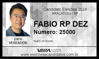 Candidato FABIO RP DEZ 2024 - ARAÇATUBA - Eleições