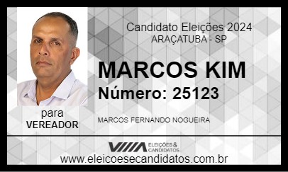 Candidato MARCOS KIM 2024 - ARAÇATUBA - Eleições