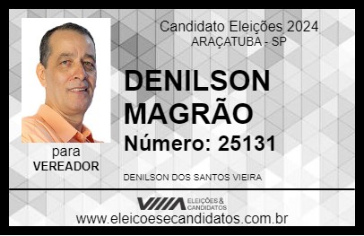 Candidato DENILSON MAGRÃO 2024 - ARAÇATUBA - Eleições