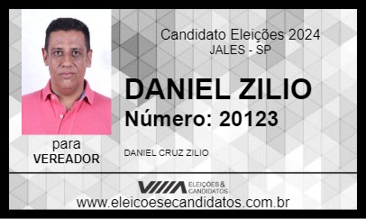 Candidato DANIEL ZILIO 2024 - JALES - Eleições