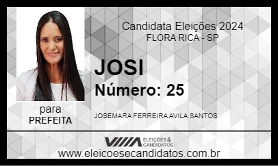 Candidato JOSI 2024 - FLORA RICA - Eleições