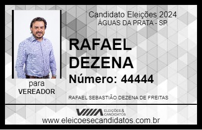 Candidato RAFAEL DEZENA 2024 - ÁGUAS DA PRATA - Eleições