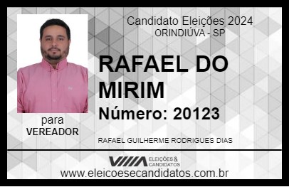 Candidato RAFAEL DO MIRIM 2024 - ORINDIÚVA - Eleições