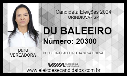 Candidato DU BALEEIRO 2024 - ORINDIÚVA - Eleições