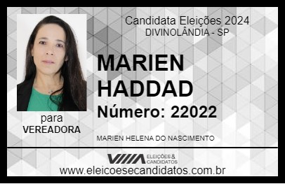 Candidato MARIEN HADDAD 2024 - DIVINOLÂNDIA - Eleições