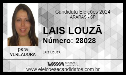 Candidato LAIS LOUZÃ 2024 - ARARAS - Eleições