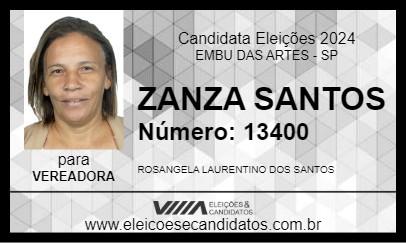 Candidato ZANZA SANTOS 2024 - EMBU DAS ARTES - Eleições