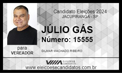 Candidato JÚLIO GÁS 2024 - JACUPIRANGA - Eleições