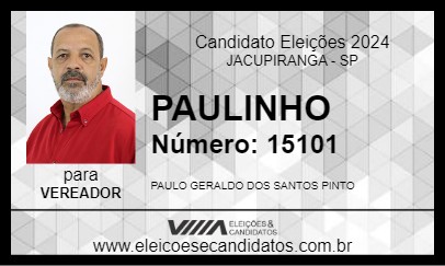 Candidato PAULINHO 2024 - JACUPIRANGA - Eleições