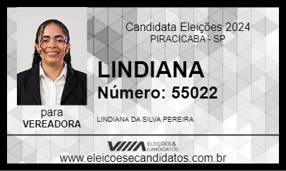 Candidato LINDIANA 2024 - PIRACICABA - Eleições