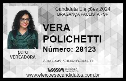 Candidato VERA POLICHETTI 2024 - BRAGANÇA PAULISTA - Eleições