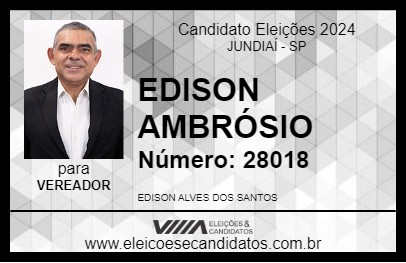 Candidato EDISON AMBRÓSIO 2024 - JUNDIAÍ - Eleições