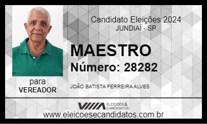 Candidato MAESTRO 2024 - JUNDIAÍ - Eleições