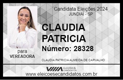 Candidato CLAUDIA PATRICIA 2024 - JUNDIAÍ - Eleições