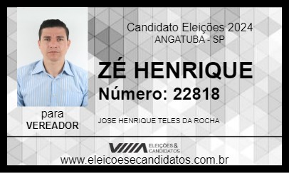 Candidato ZÉ HENRIQUE 2024 - ANGATUBA - Eleições