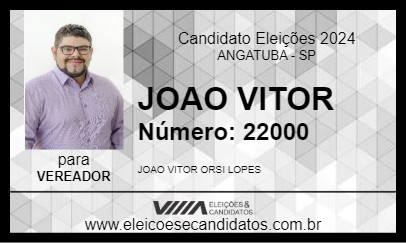 Candidato JOAO VITOR 2024 - ANGATUBA - Eleições