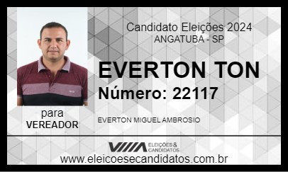 Candidato EVERTON TON 2024 - ANGATUBA - Eleições