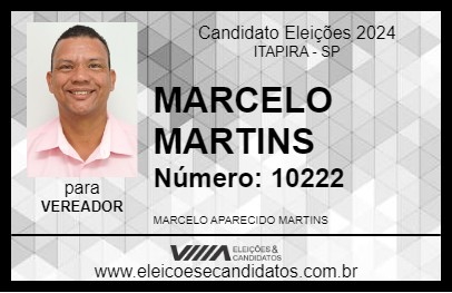 Candidato MARCELO MARTINS 2024 - ITAPIRA - Eleições