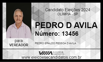 Candidato PEDRO D AVILA 2024 - OLÍMPIA - Eleições