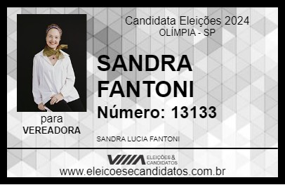 Candidato SANDRA FANTONI 2024 - OLÍMPIA - Eleições