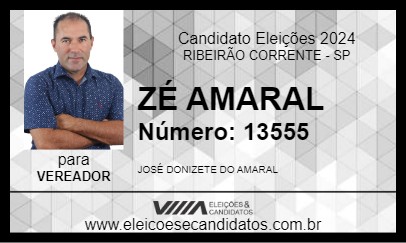 Candidato ZÉ AMARAL 2024 - RIBEIRÃO CORRENTE - Eleições