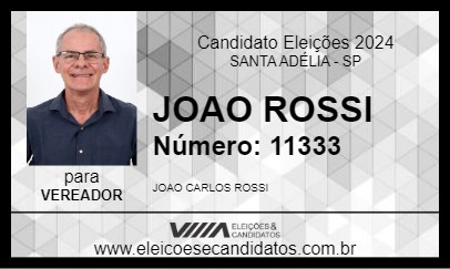 Candidato JOAO ROSSI 2024 - SANTA ADÉLIA - Eleições