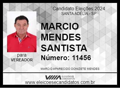 Candidato MARCIO MENDES SANTISTA 2024 - SANTA ADÉLIA - Eleições