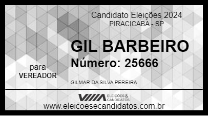 Candidato GIL BARBEIRO 2024 - PIRACICABA - Eleições