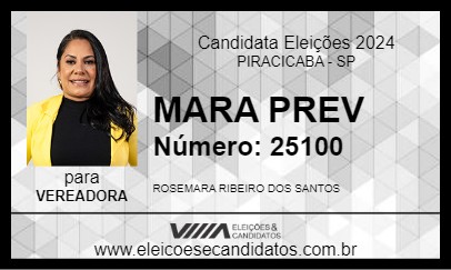 Candidato MARA PREV 2024 - PIRACICABA - Eleições