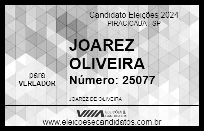 Candidato JOAREZ OLIVEIRA 2024 - PIRACICABA - Eleições