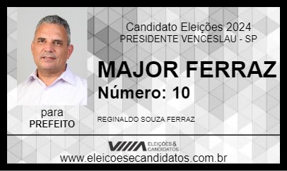 Candidato MAJOR FERRAZ 2024 - PRESIDENTE VENCESLAU - Eleições