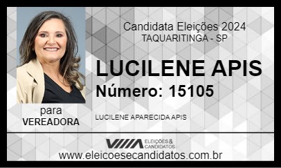 Candidato LUCILENE APIS 2024 - TAQUARITINGA - Eleições