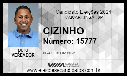 Candidato CIZINHO 2024 - TAQUARITINGA - Eleições