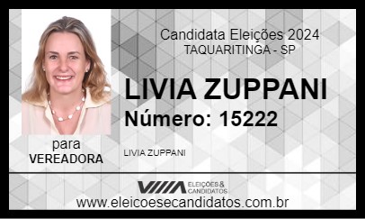 Candidato LIVIA ZUPPANI 2024 - TAQUARITINGA - Eleições