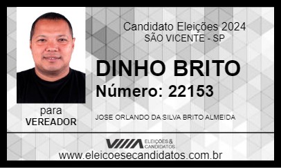 Candidato DINHO BRITO 2024 - SÃO VICENTE - Eleições