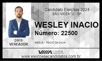 Candidato WESLEY INACIO 2024 - SÃO VICENTE - Eleições