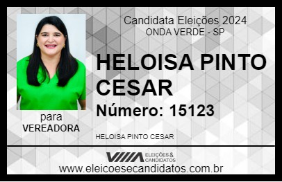 Candidato HELOISA PINTO CESAR 2024 - ONDA VERDE - Eleições