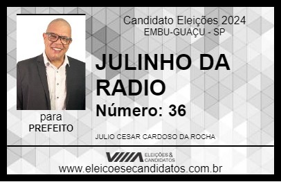 Candidato JULINHO DA RADIO 2024 - EMBU-GUAÇU - Eleições