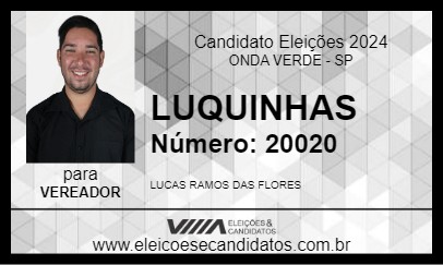 Candidato LUQUINHAS 2024 - ONDA VERDE - Eleições